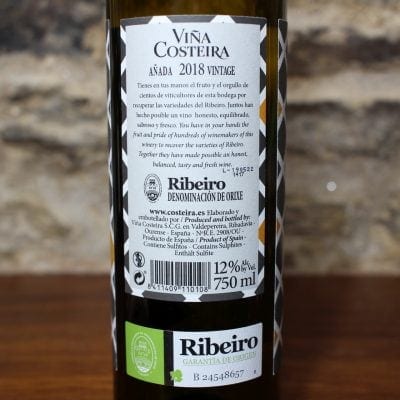Ribeiro Viña Costeira etiqueta detalle